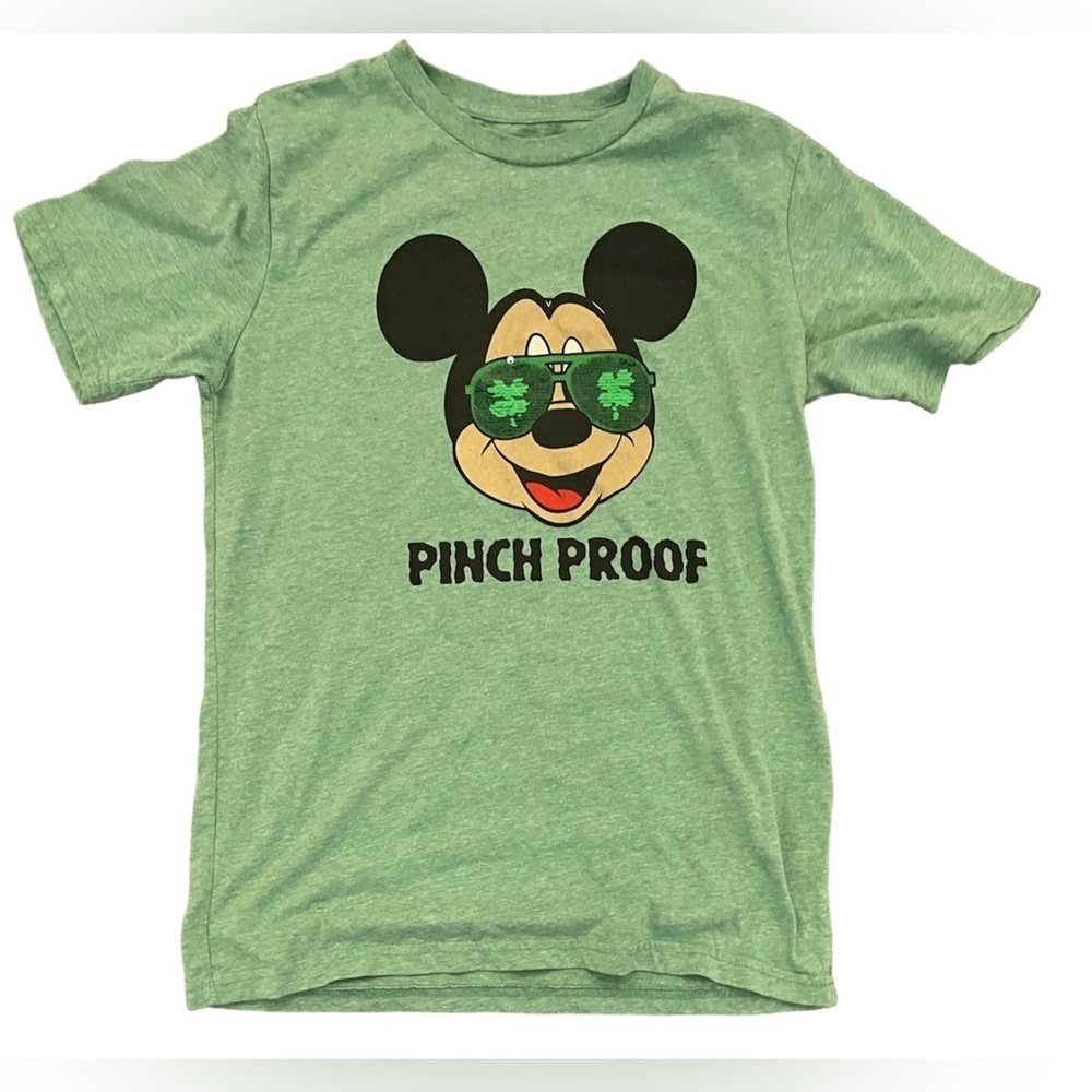 Disneys st Patrick’s day Mickey Mouse flip sequin T-shirt women xl extra…